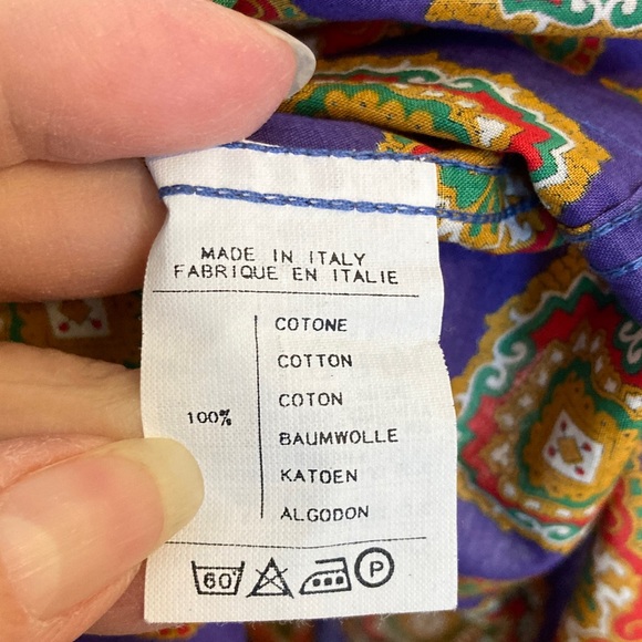 Valentino Men's Purple and Orange Beachwear Shirt - Picture 7 of 10